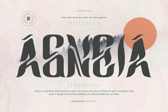 Agneia: A Timeless Display Font for Crafters and Designers