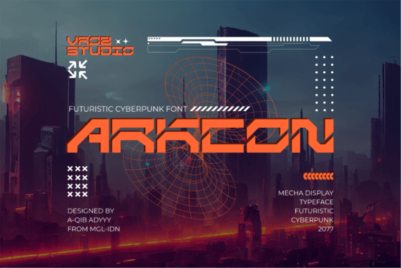 Arkcon: A Font That Elevates Branding with Cyberpunk Edge
