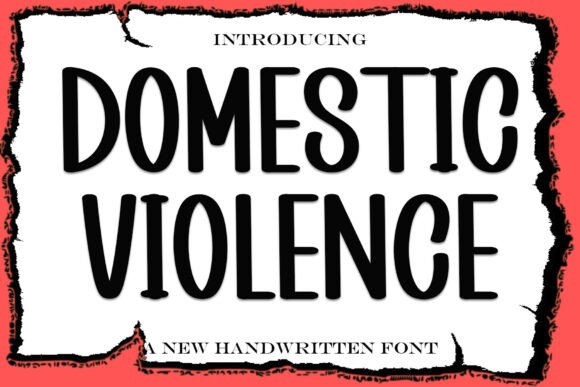 Domestic Violence Font for Creative Crafters and Designers