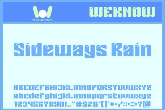Font That Shapes Brand Identity: Sideways Rain
