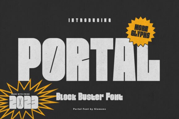 Portal Block: A Bold Typeface for Creative Makers