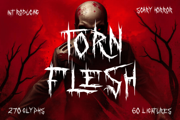 Torn Flesh: A Display Font for Chilling Editorial Design